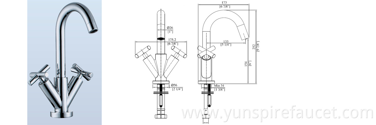 dual handle faucet